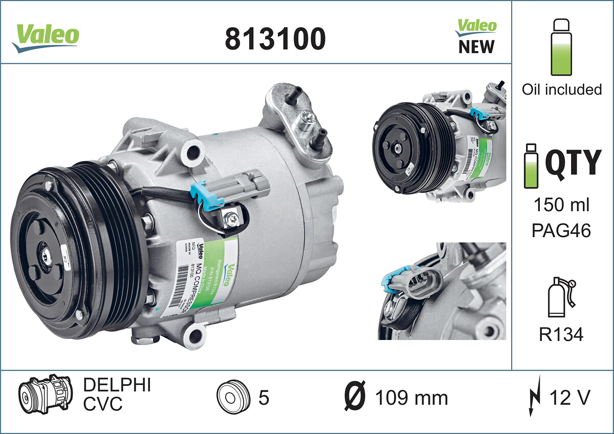 VALEO Kompressor,kliimaseade 813100