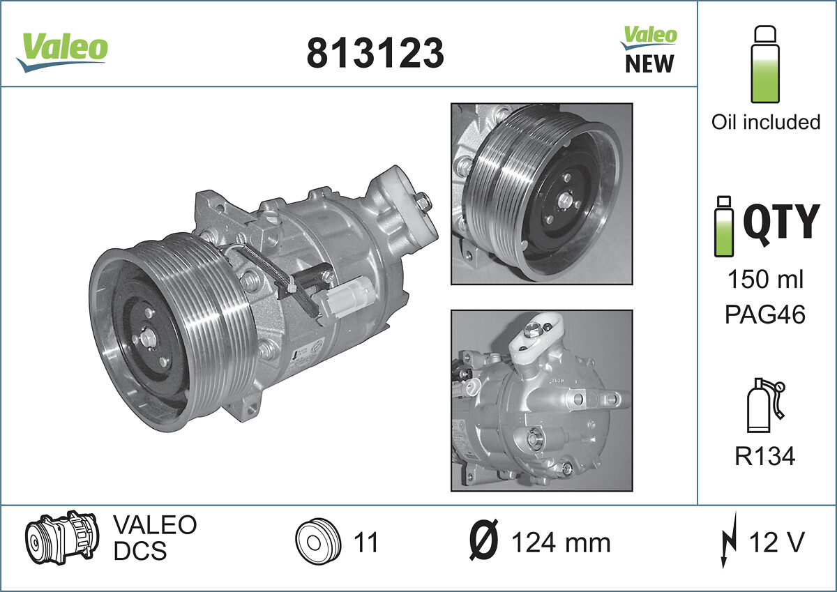 VALEO Kompressor,kliimaseade 813123