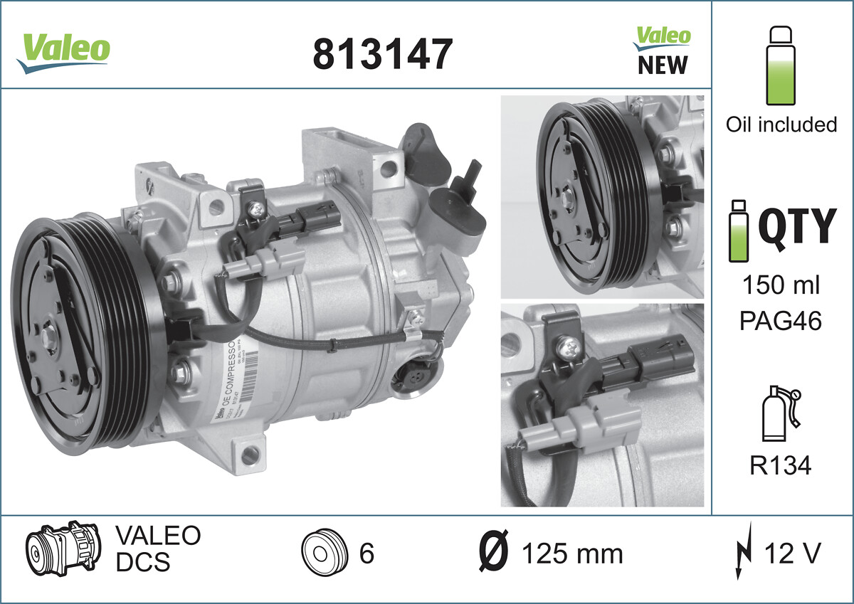 VALEO Kompressor,kliimaseade 813147