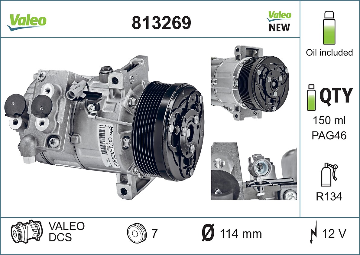 VALEO Kompressor,kliimaseade 813269