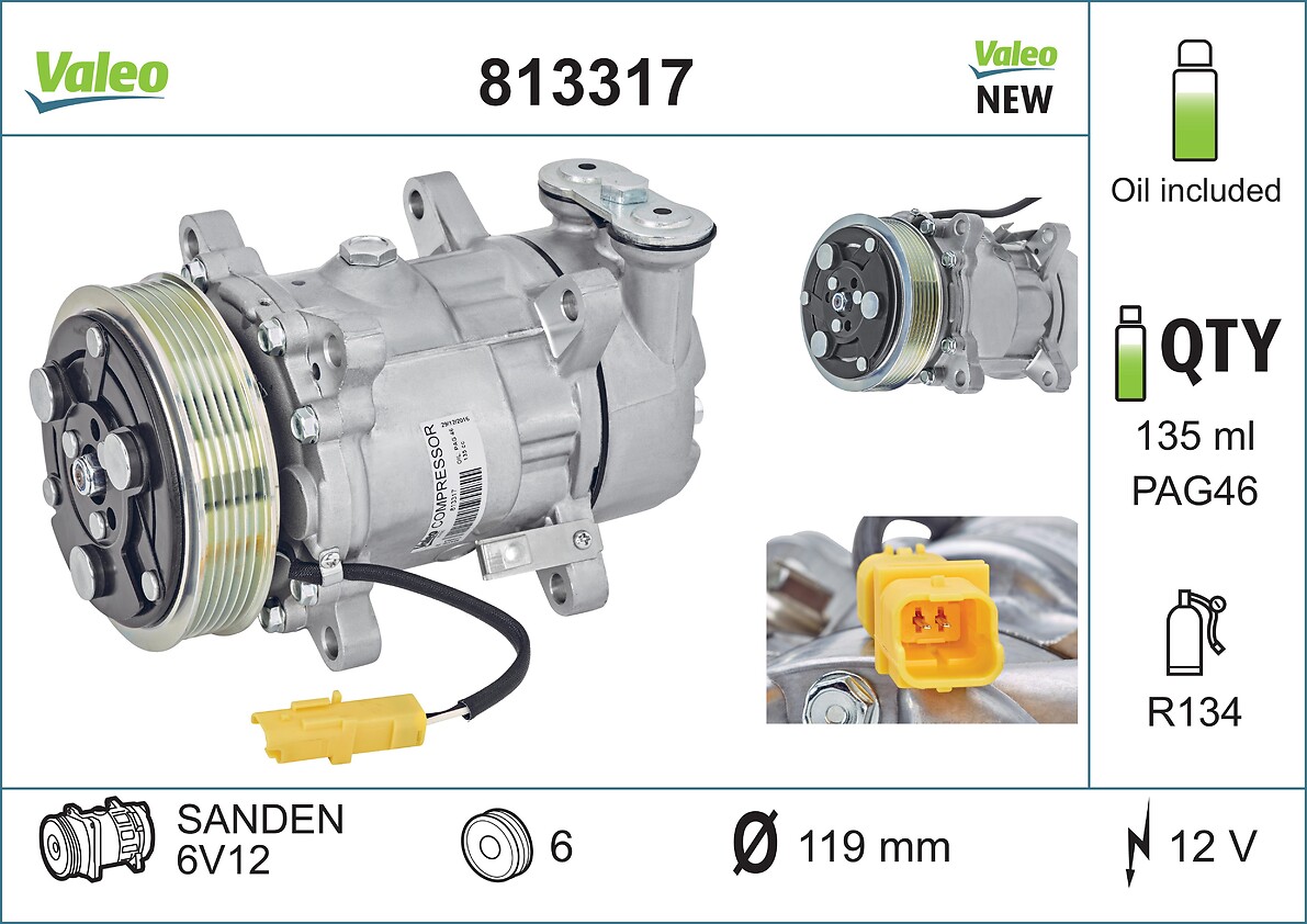 VALEO Kompressor,kliimaseade 813317