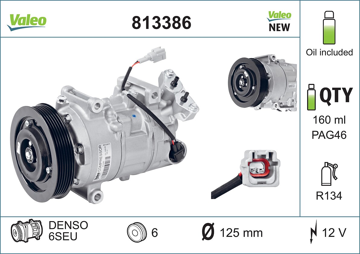 VALEO Kompressor,kliimaseade 813386
