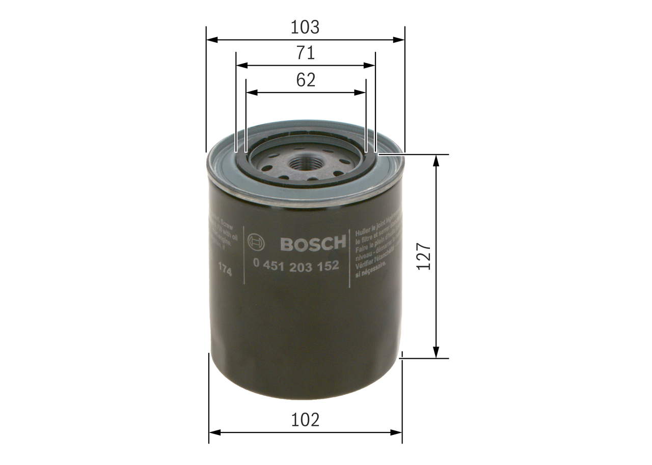 BOSCH Õlifilter 0 451 203 152