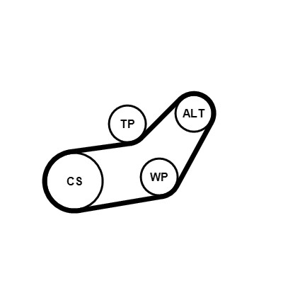 CONTINENTAL CTAM V formos rumbuotas diržas, komplektas 6PK1045K1
