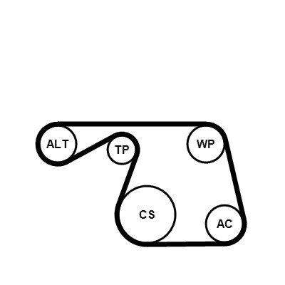 CONTINENTAL CTAM Pompa wodna + zestaw paska klinowego wielorowkowego 6PK1310WP1