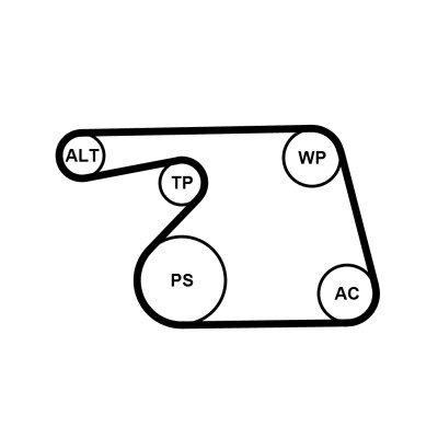 CONTINENTAL CTAM Pompa wodna + zestaw paska klinowego wielorowkowego 6PK1318WP1