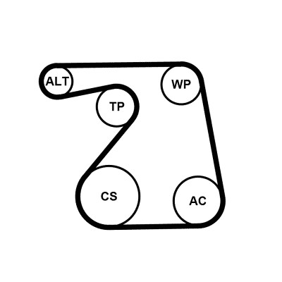 CONTINENTAL CTAM Pompa wodna + zestaw paska klinowego wielorowkowego 6PK1360WP1