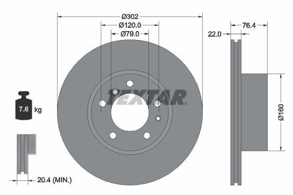 TEXTAR Piduriketas 92042203