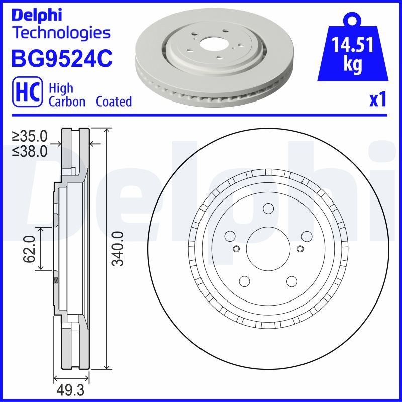 DELPHI Jarrulevy BG9524C
