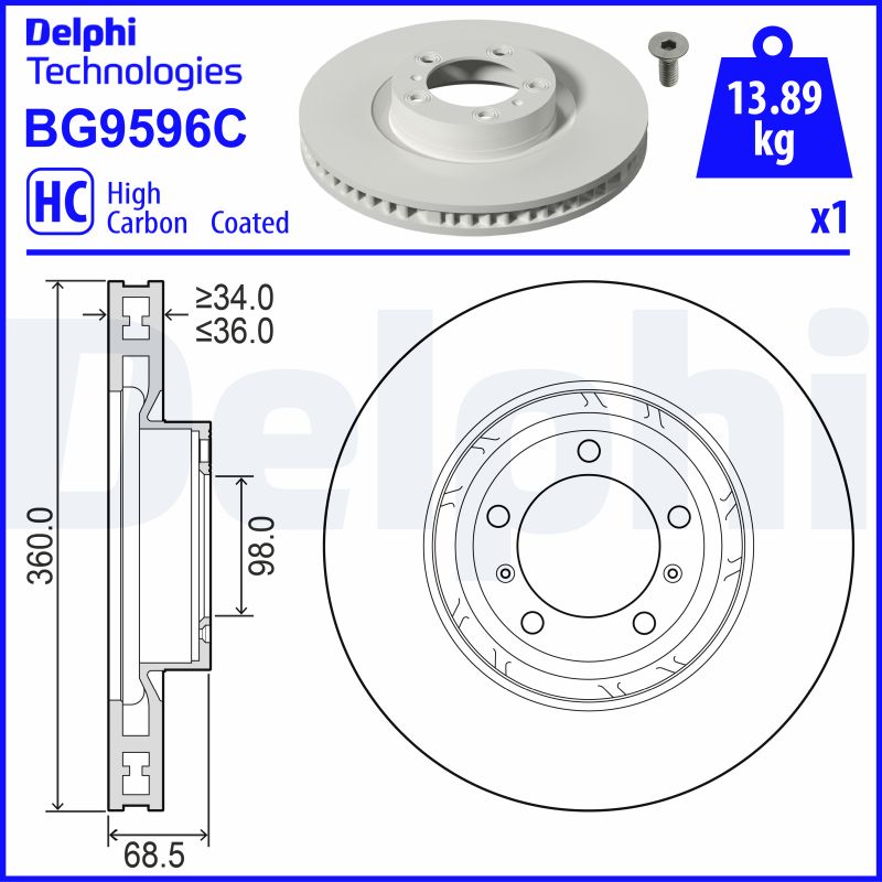 DELPHI Piduriketas BG9596C