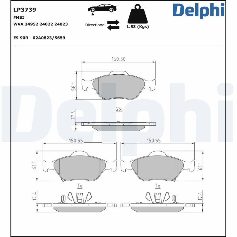 DELPHI Jarrupala, levyjarru LP3739