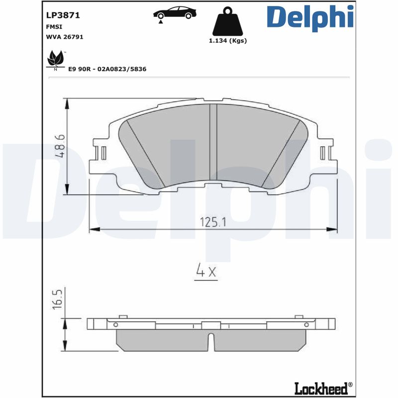 DELPHI Jarrupala, levyjarru LP3871