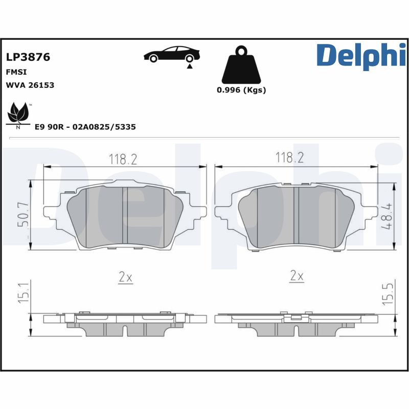 DELPHI Jarrupala, levyjarru LP3876