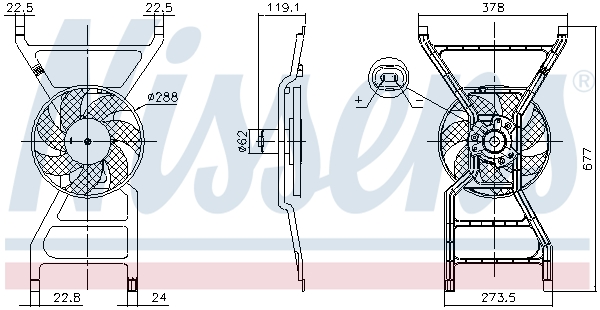 NISSENS Ventilaator,mootorijahutus 850089