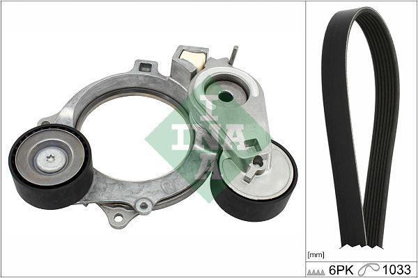 Schaeffler INA V formos rumbuotas diržas, komplektas 529 0572 10