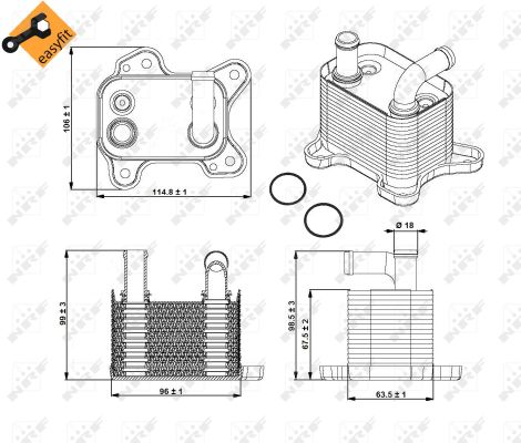 NRF Oljekylare, motor 31342