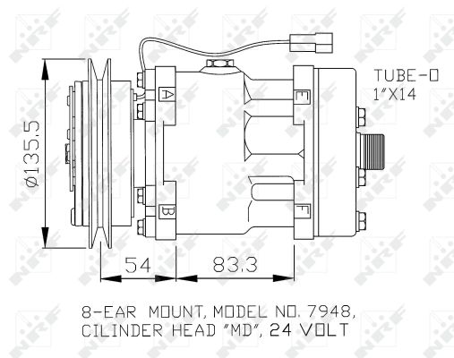 NRF Kompressori, ilmastointilaite 32074