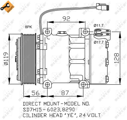 NRF Kompressor,kliimaseade 32703