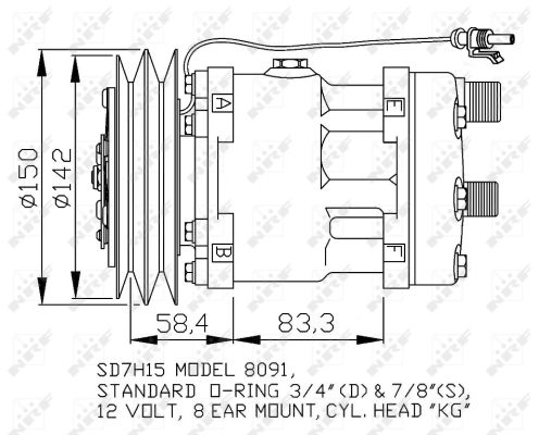 NRF Kompressor,kliimaseade 32767