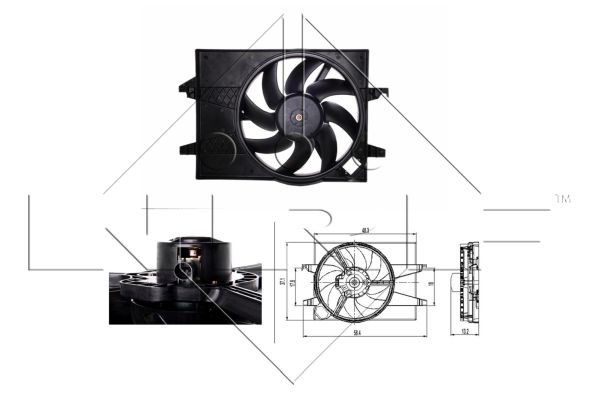 NRF Ventilaator,mootorijahutus 47007