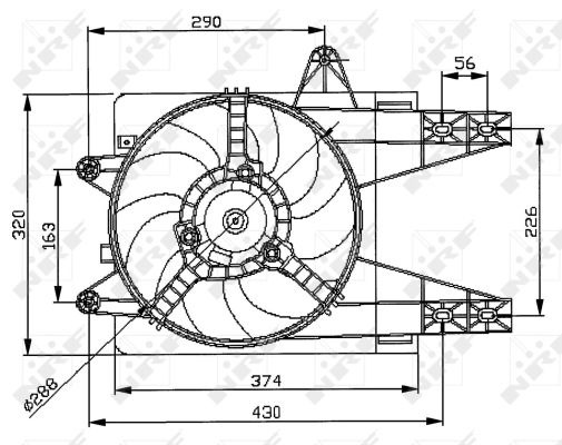 NRF Ventilaator,mootorijahutus 47038