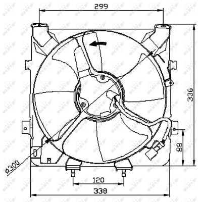 NRF Ventilaator,mootorijahutus 47041