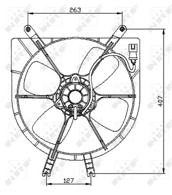 NRF Ventilaator,mootorijahutus 47042