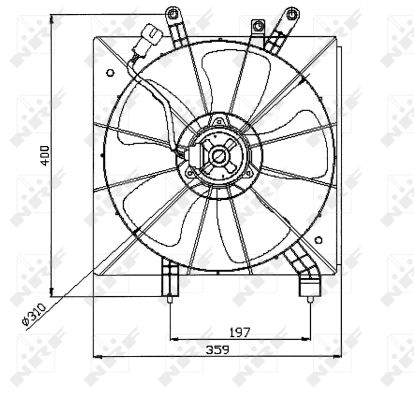 NRF Ventilaator,mootorijahutus 47043
