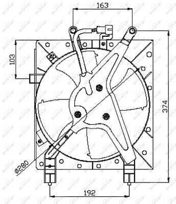 NRF Ventilaator,mootorijahutus 47044