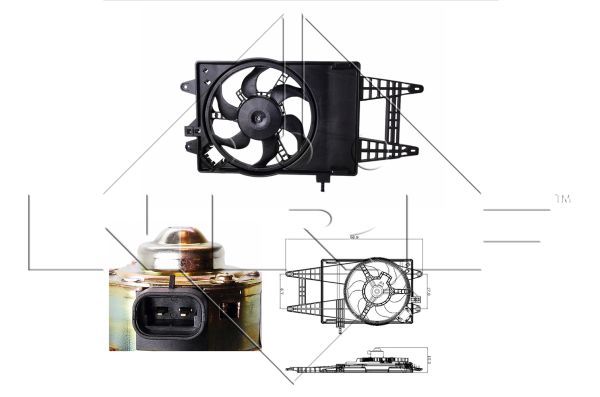 NRF Ventilaator,mootorijahutus 47243