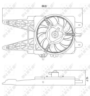 NRF Ventilaator,mootorijahutus 47248