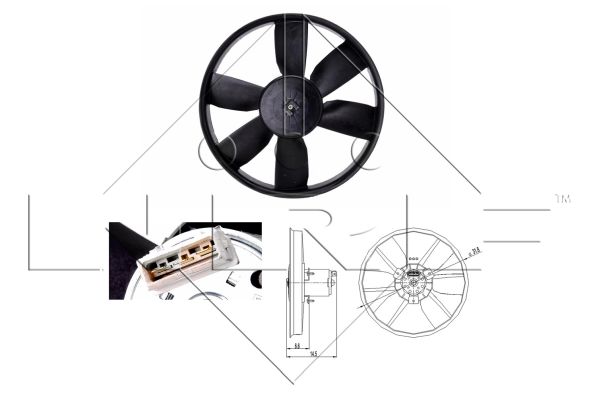 NRF Ventilaator,mootorijahutus 47402