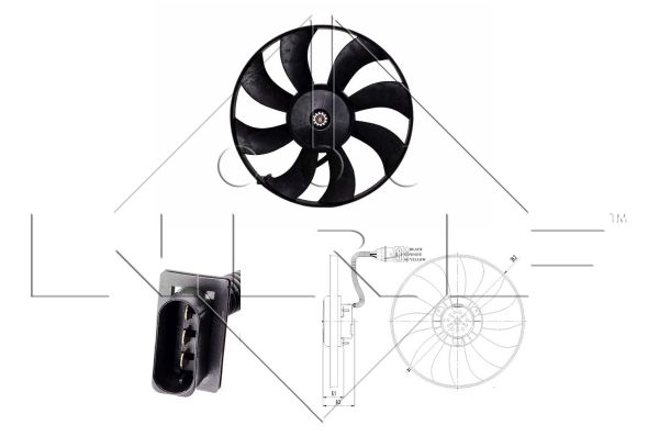 NRF Ventilaator,mootorijahutus 47410