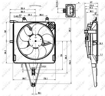 NRF Ventilaator,mootorijahutus 47431