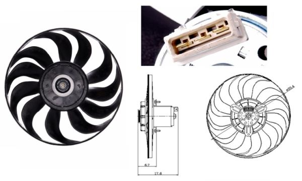 NRF Ventilaator,mootorijahutus 47641