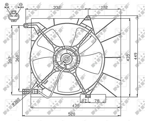 NRF Ventilaator,mootorijahutus 47751