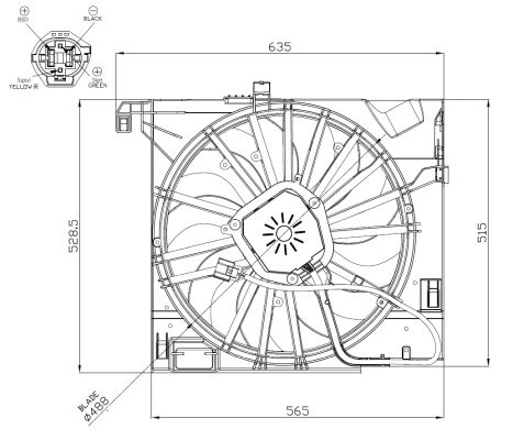 NRF Ventilaator,mootorijahutus 47955