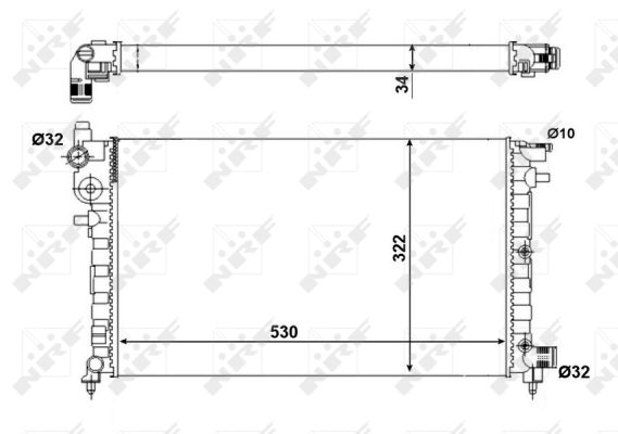 NRF Radiaator,mootorijahutus 509502A