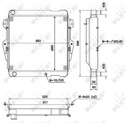 NRF Radiaator,mootorijahutus 52111