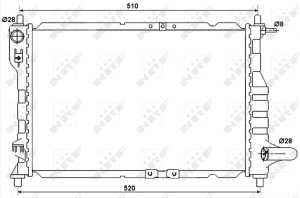 NRF Radiaator,mootorijahutus 53068A