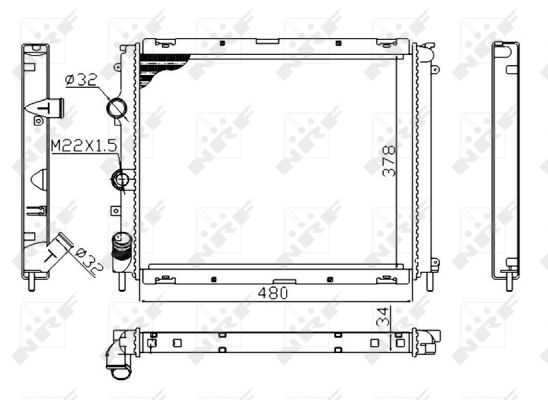 NRF Radiaator,mootorijahutus 53209A