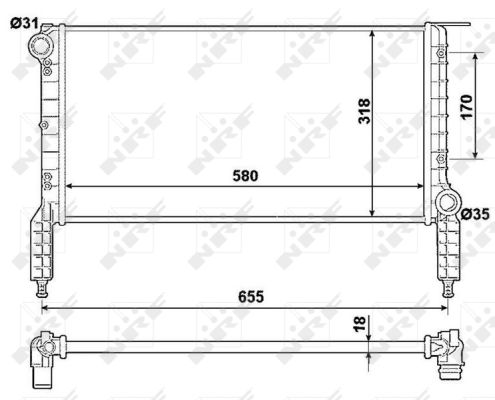 NRF Radiaator,mootorijahutus 53788