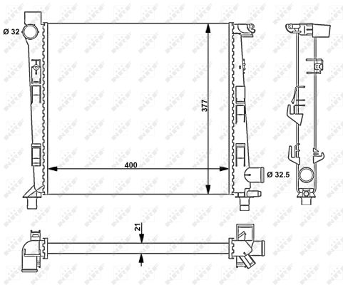 NRF Radiaator,mootorijahutus 54717