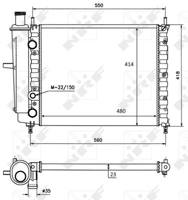 NRF Radiaator,mootorijahutus 58016