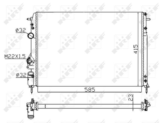 NRF Radiaator,mootorijahutus 58175A