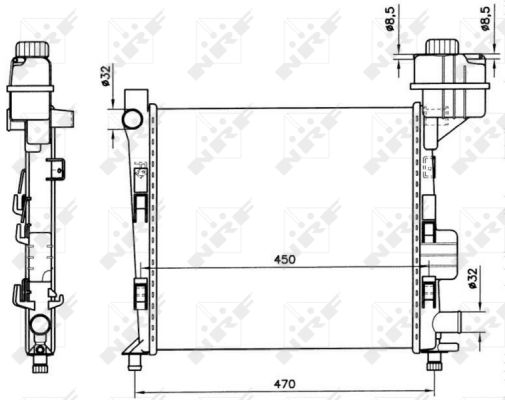 NRF Radiaator,mootorijahutus 58252