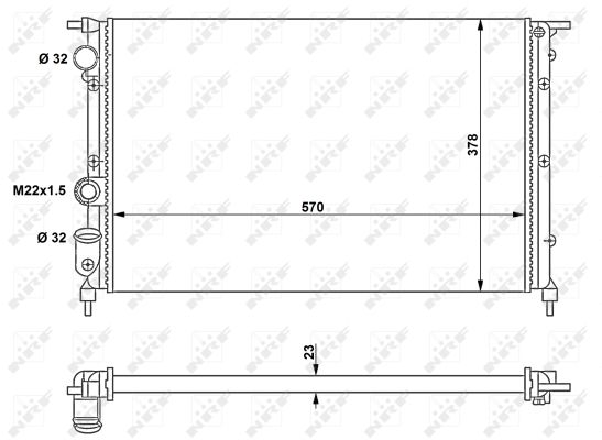 NRF Radiaator,mootorijahutus 58852