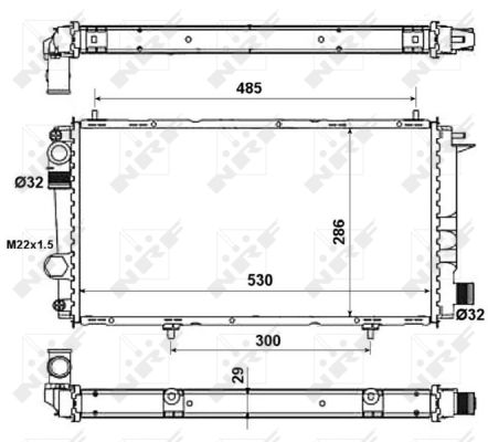 NRF Radiaator,mootorijahutus 58957A