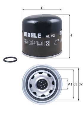 MAHLE Wkład osuszacza powietrza, instalacja pneumatyczna AL 22