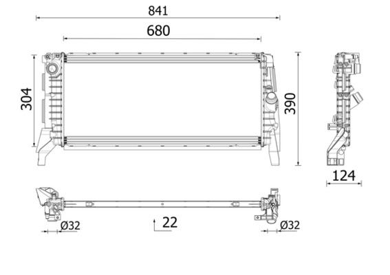 MAHLE Jäähdytin,moottorin jäähdytys CR 2748 000P